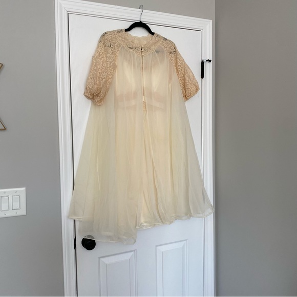 Vintage Vanity Fair 1950s Peignoir Robe & Gown Hollywood Regency Set - Picture 8 of 10